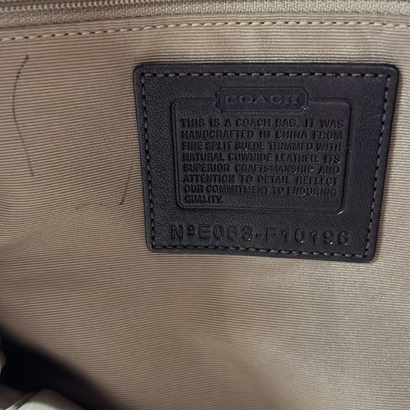 Coach Brown Leather/Suede Bag Vintage - Picture 10 of 16